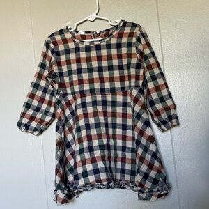 Colorful Plaid Kids Dress
